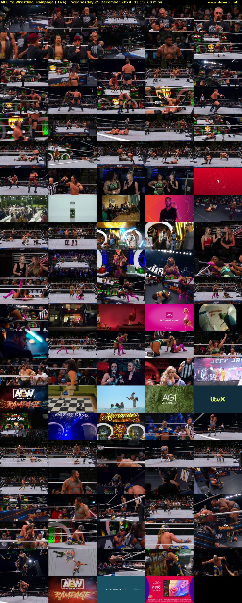 All Elite Wrestling: Rampage (ITV4) Wednesday 25 December 2024 01:15 - 02:15