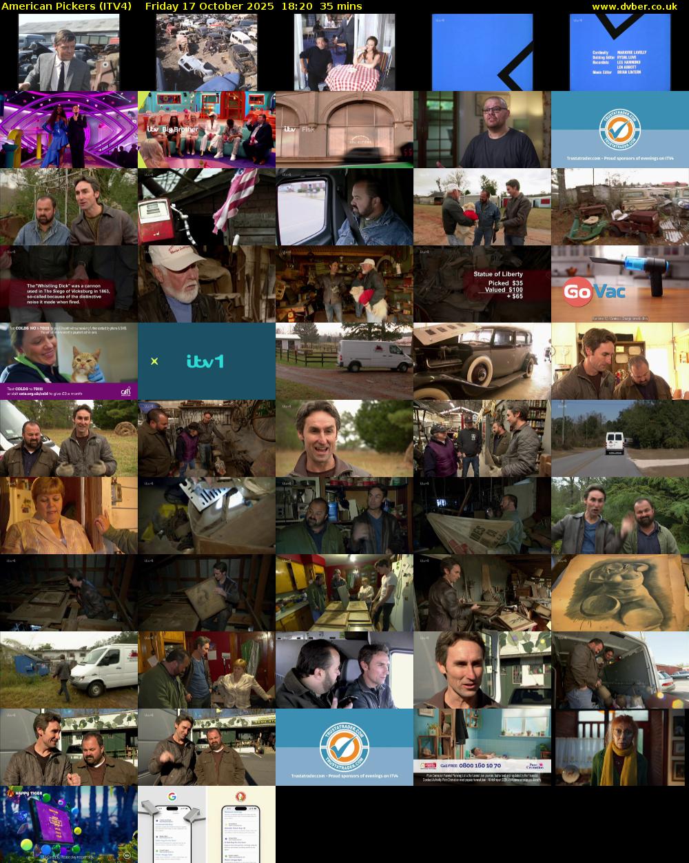 American Pickers (ITV4) Friday 17 October 2025 18:20 - 18:55