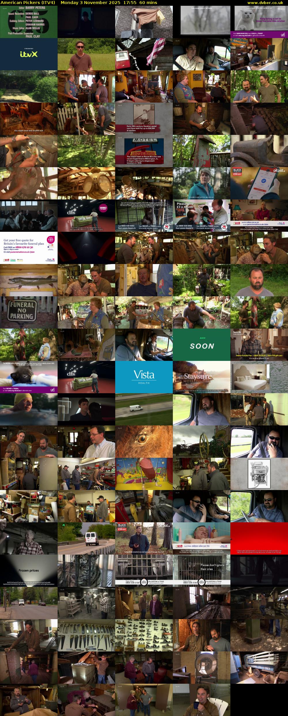American Pickers (ITV4) Monday 3 November 2025 17:55 - 18:55