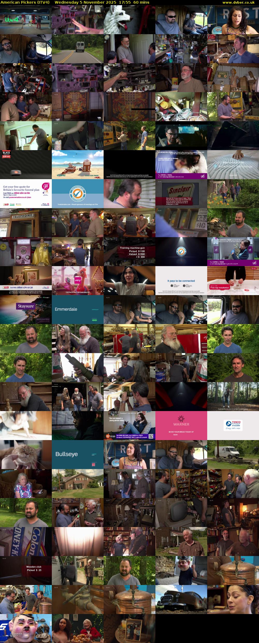 American Pickers (ITV4) Wednesday 5 November 2025 17:55 - 18:55