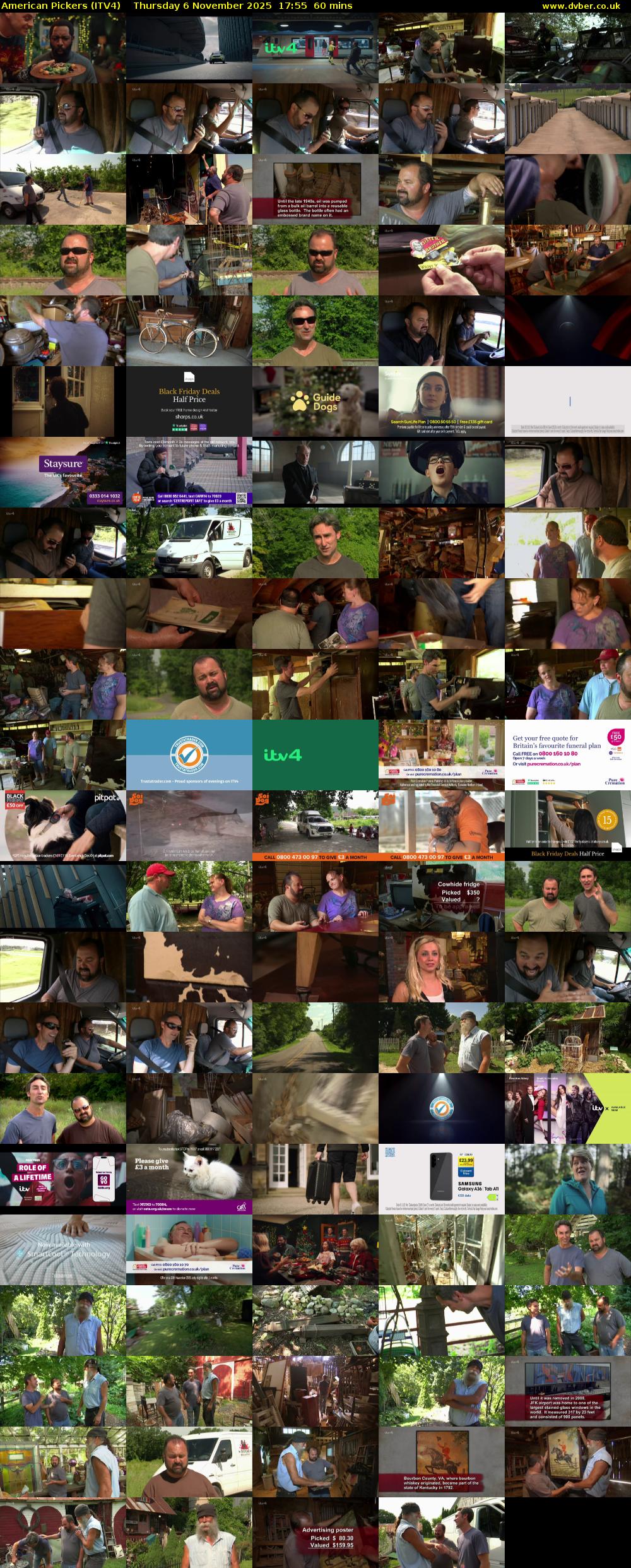 American Pickers (ITV4) Thursday 6 November 2025 17:55 - 18:55