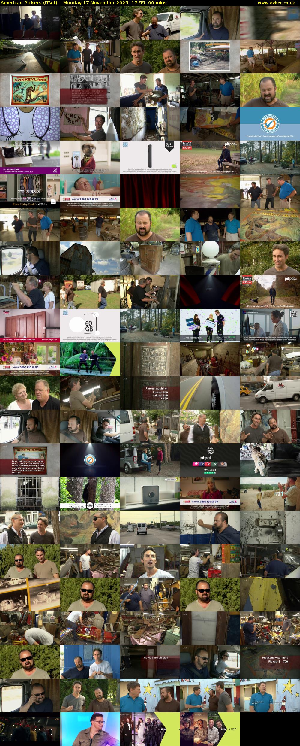 American Pickers (ITV4) Monday 17 November 2025 17:55 - 18:55