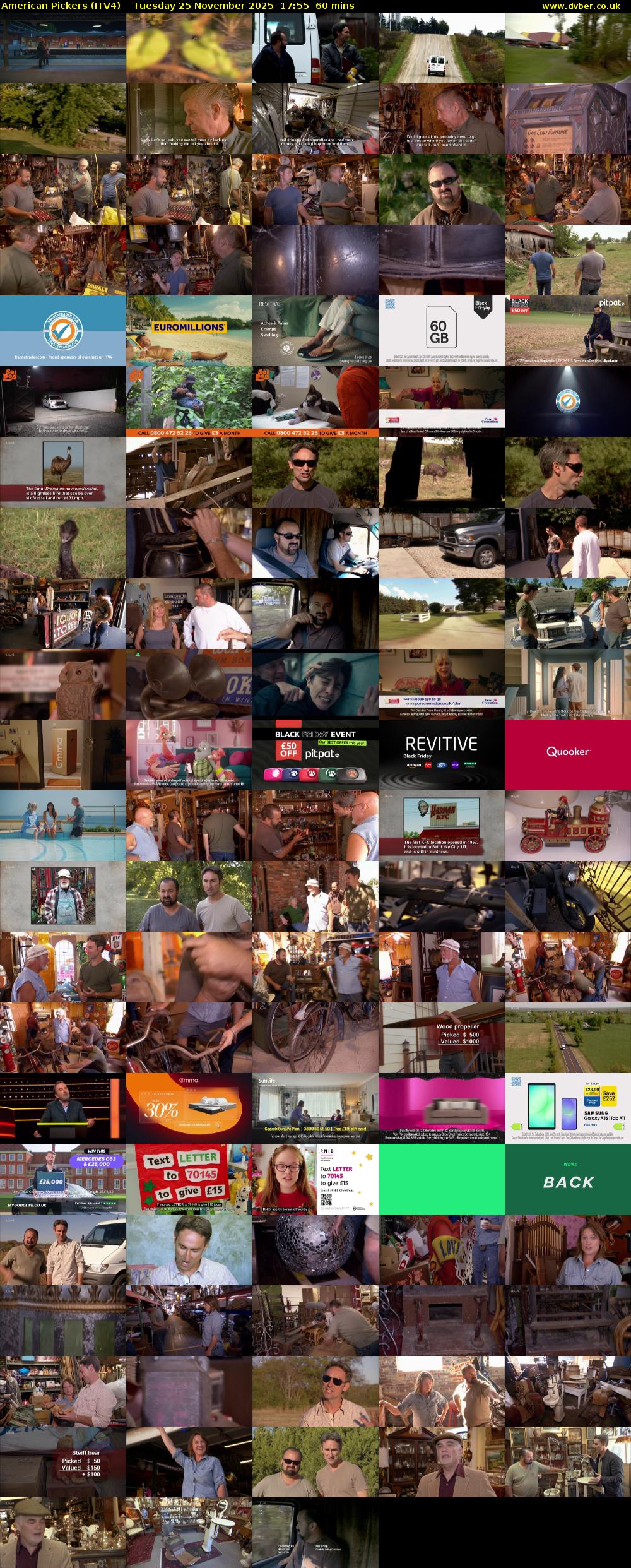 American Pickers (ITV4) Tuesday 25 November 2025 17:55 - 18:55