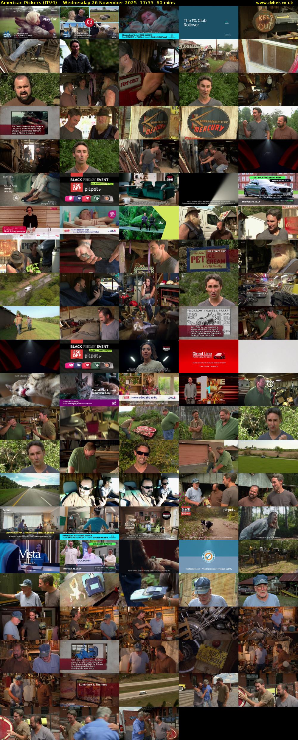 American Pickers (ITV4) Wednesday 26 November 2025 17:55 - 18:55