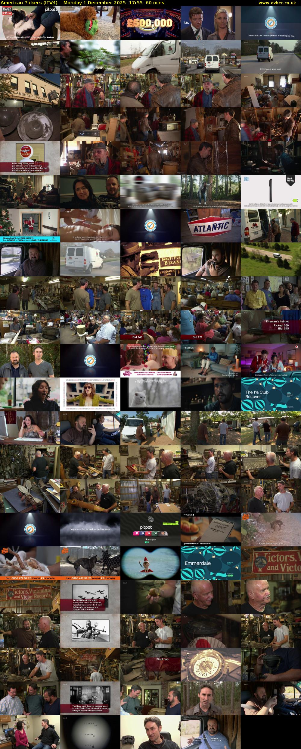 American Pickers (ITV4) Monday 1 December 2025 17:55 - 18:55