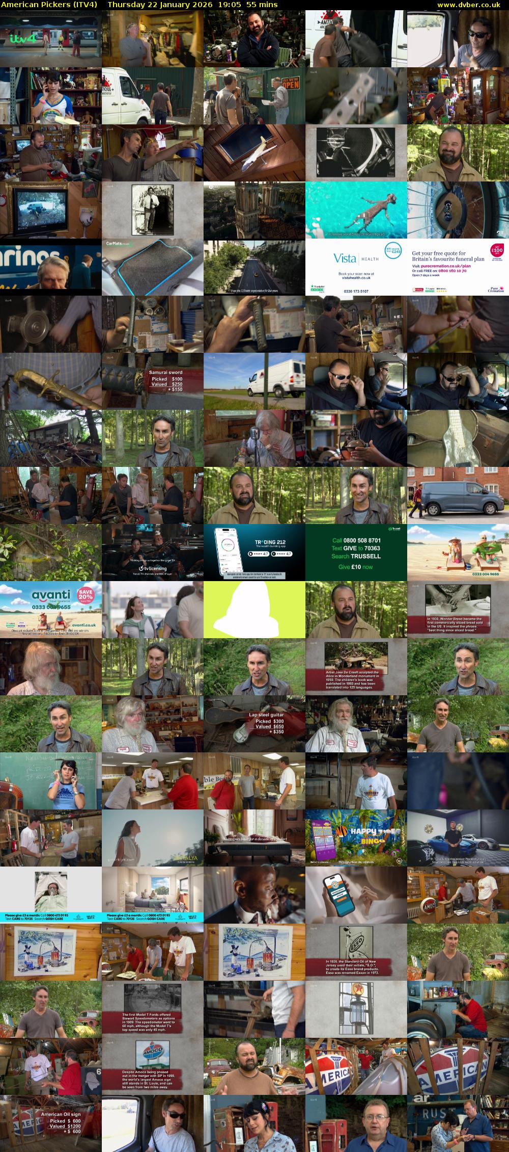 American Pickers (ITV4) Thursday 22 January 2026 19:05 - 20:00