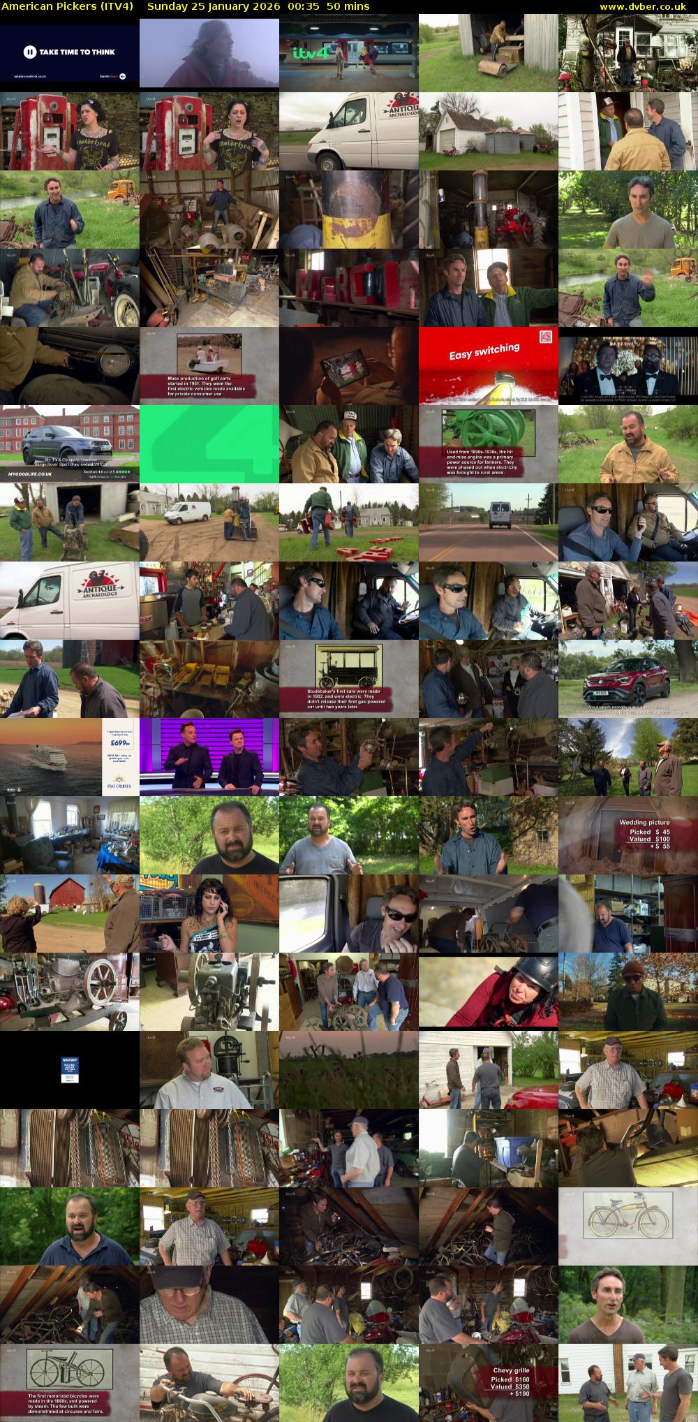 American Pickers (ITV4) Sunday 25 January 2026 00:35 - 01:25