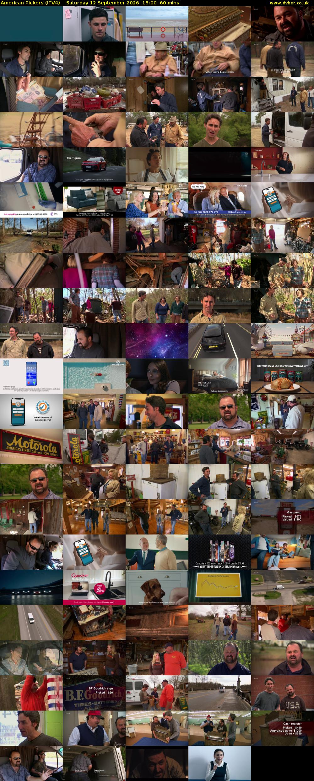 American Pickers (ITV4) Saturday 12 September 2026 18:00 - 19:00