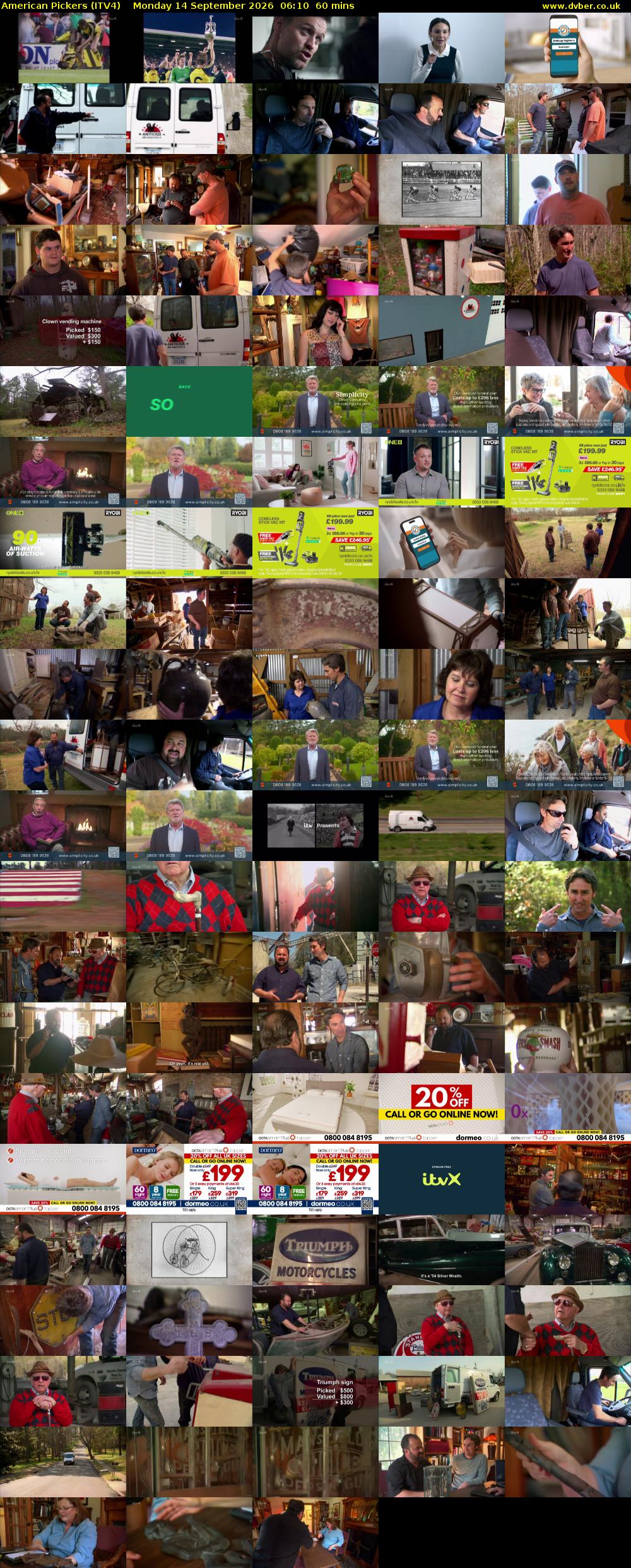 American Pickers (ITV4) Monday 14 September 2026 06:10 - 07:10