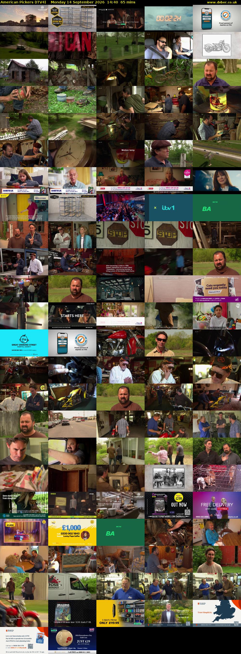 American Pickers (ITV4) Monday 14 September 2026 14:40 - 15:45