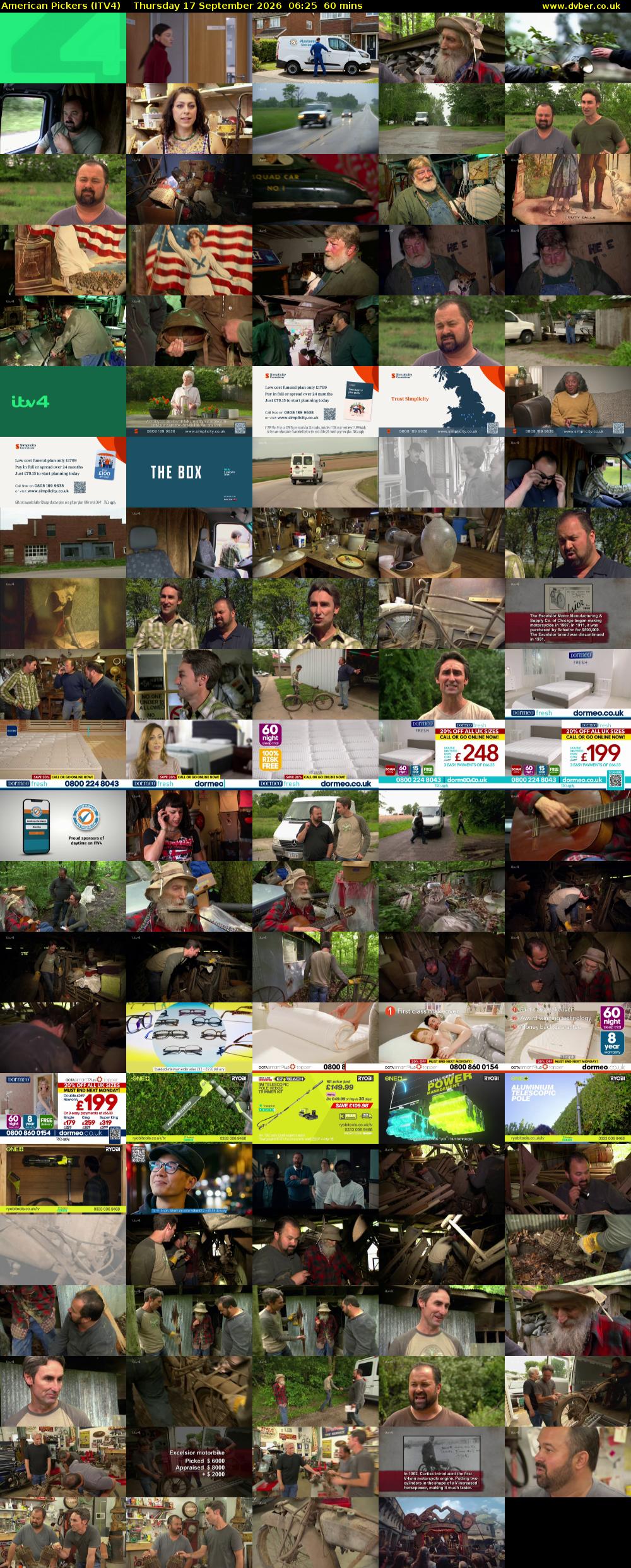 American Pickers (ITV4) Thursday 17 September 2026 06:25 - 07:25