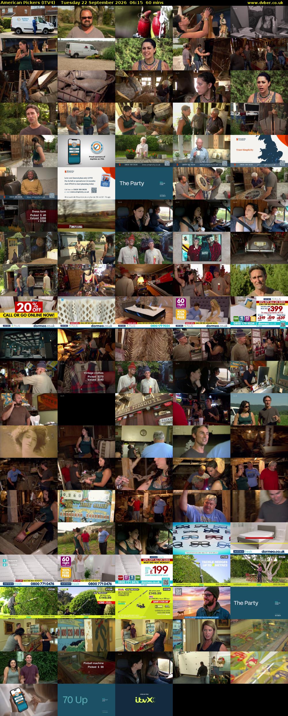 American Pickers (ITV4) Tuesday 22 September 2026 06:15 - 07:15