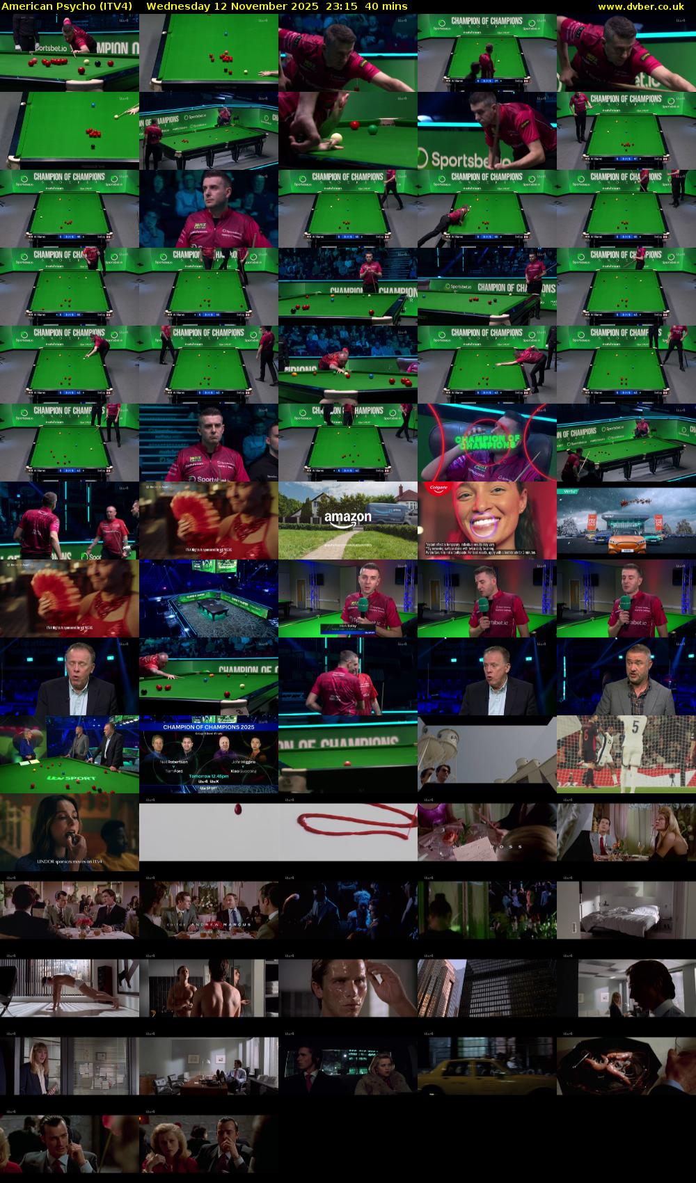 American Psycho (ITV4) Wednesday 12 November 2025 23:15 - 23:55