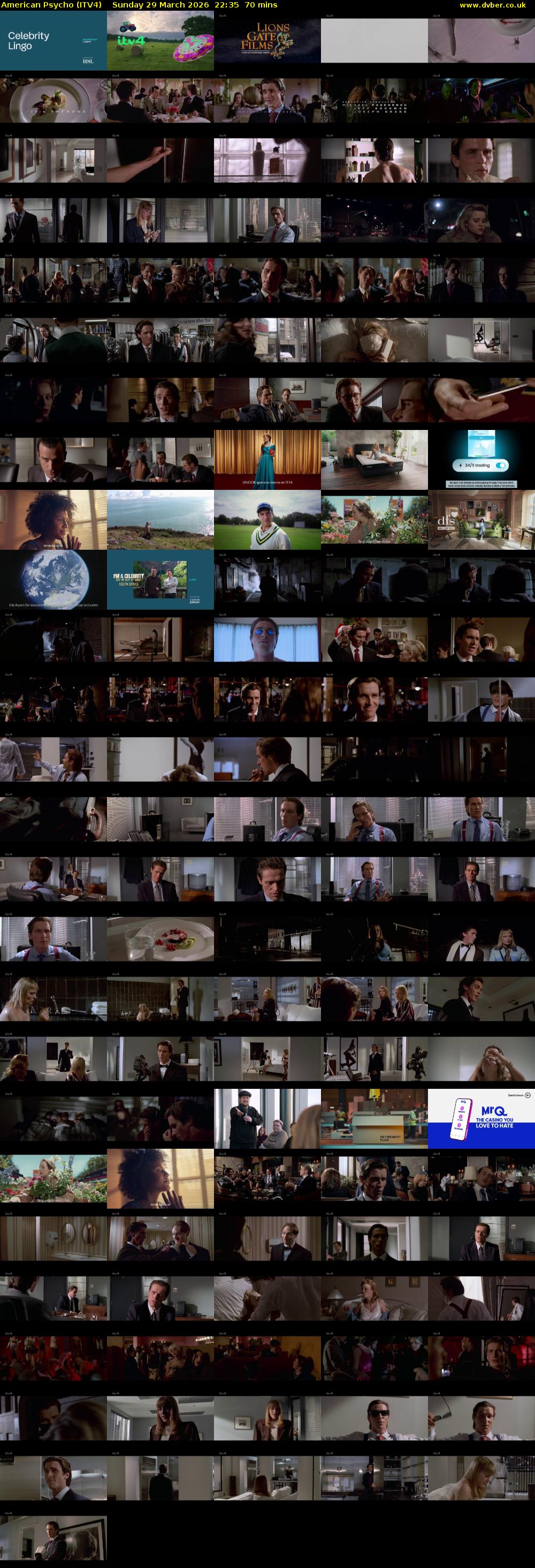 American Psycho (ITV4) Sunday 29 March 2026 22:35 - 23:45