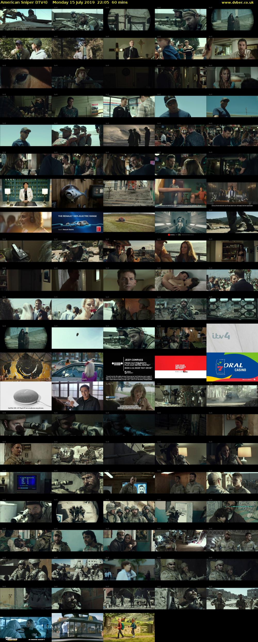 American Sniper (ITV4) Monday 15 July 2019 22:05 - 23:05