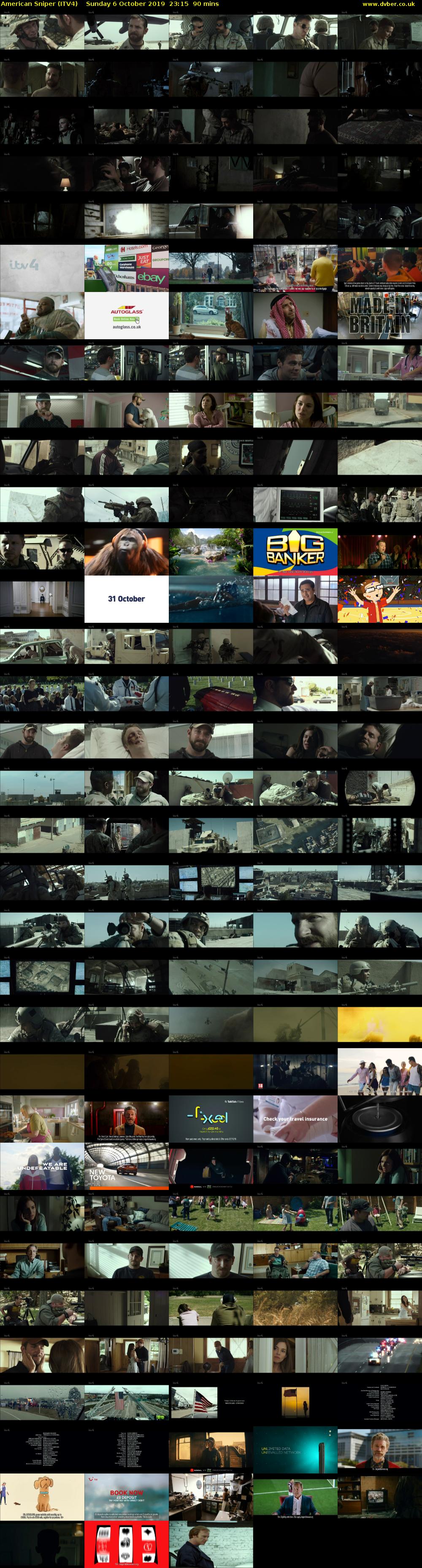 American Sniper (ITV4) Sunday 6 October 2019 23:15 - 00:45