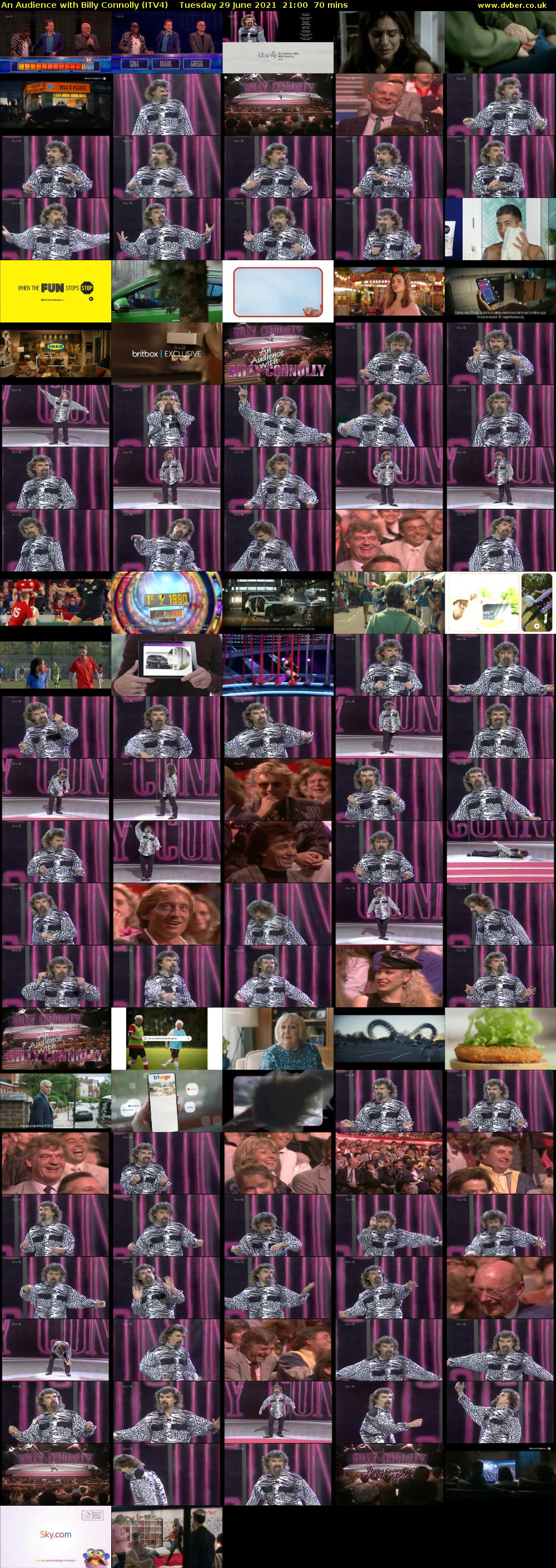 An Audience with Billy Connolly (ITV4) Tuesday 29 June 2021 21:00 - 22:10