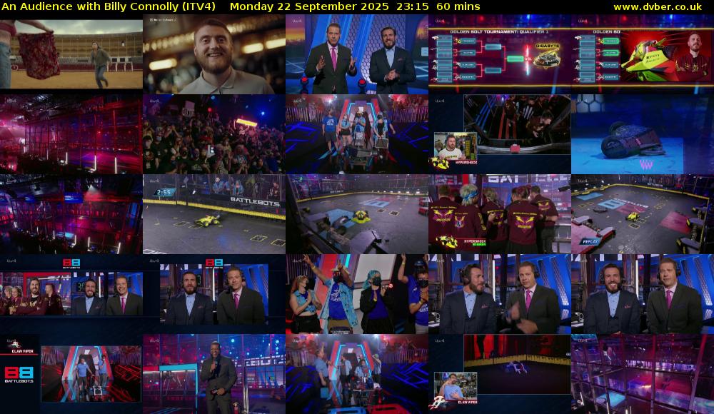 An Audience with Billy Connolly (ITV4) Monday 22 September 2025 23:15 - 00:15