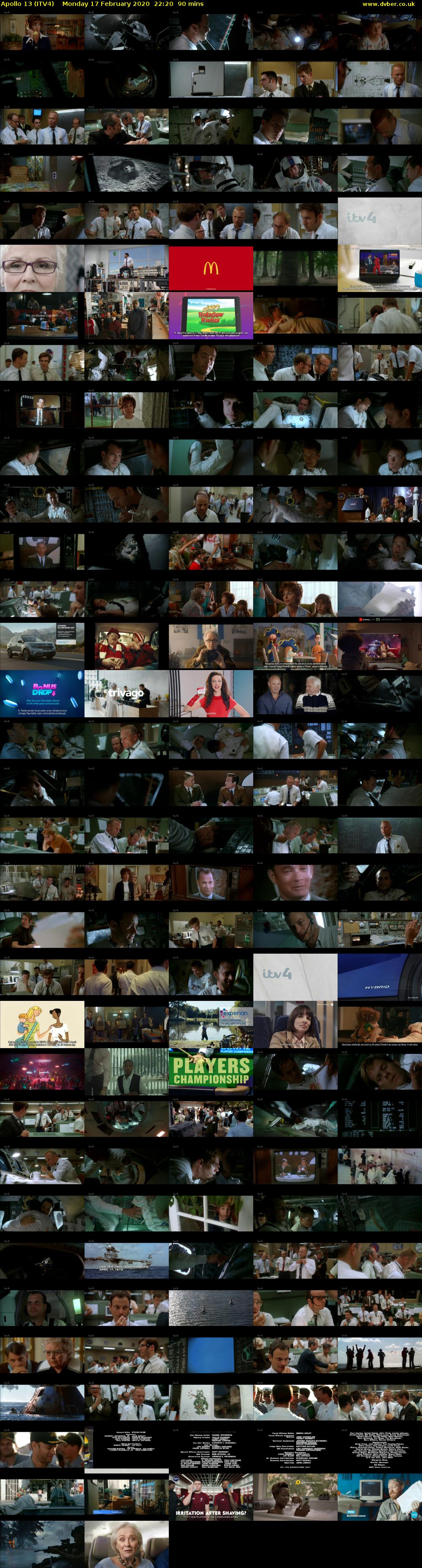 Apollo 13 (ITV4) Monday 17 February 2020 22:20 - 23:50