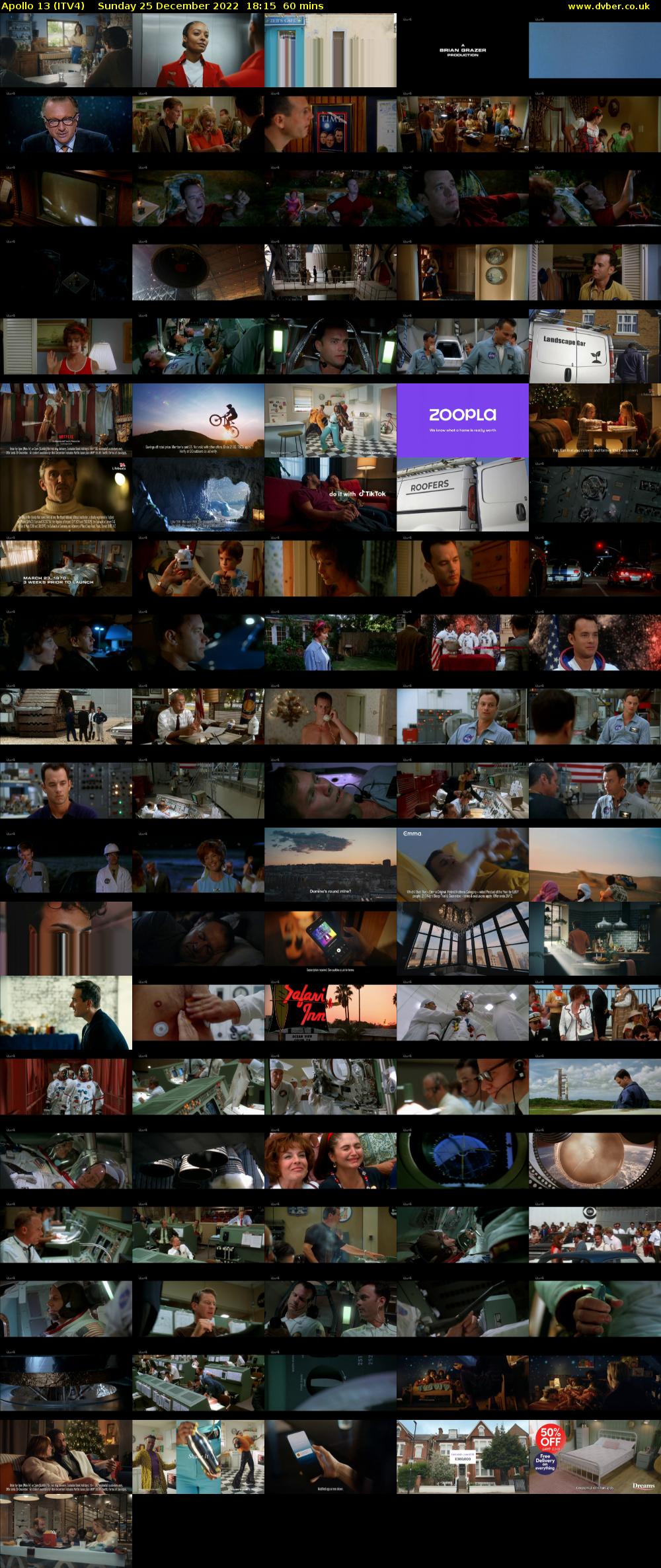 Apollo 13 (ITV4) Sunday 25 December 2022 18:15 - 19:15