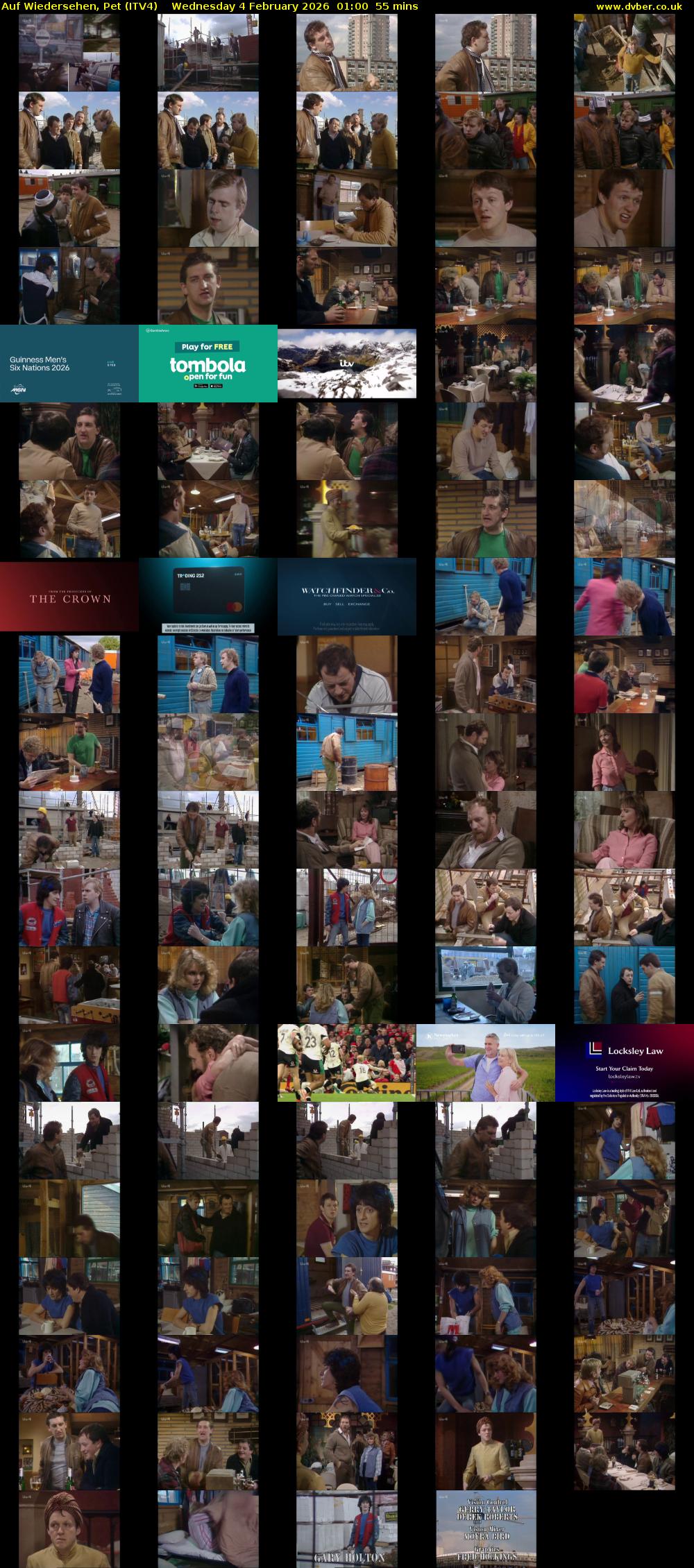 Auf Wiedersehen, Pet (ITV4) Wednesday 4 February 2026 01:00 - 01:55