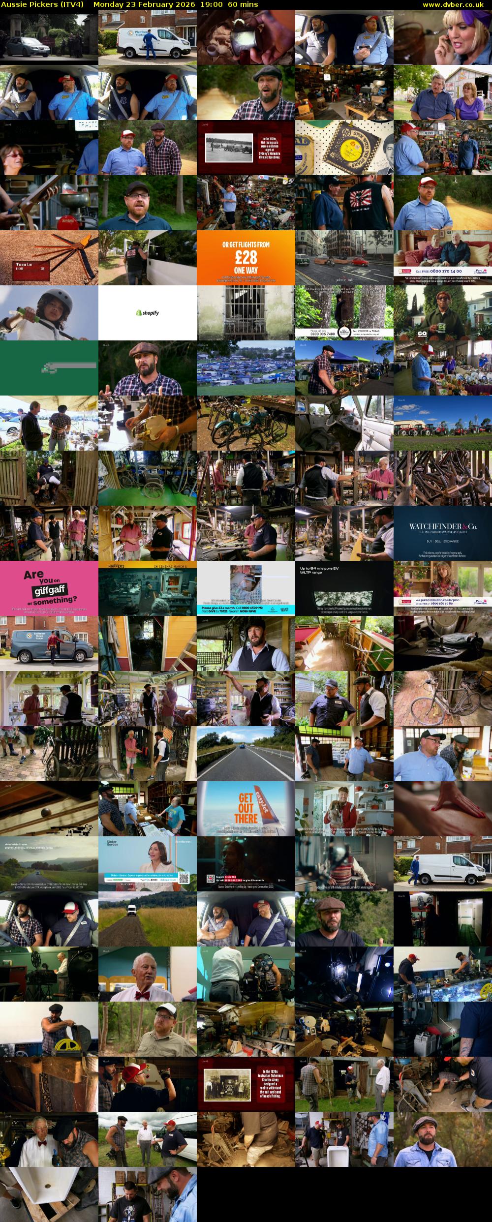 Aussie Pickers (ITV4) Monday 23 February 2026 19:00 - 20:00