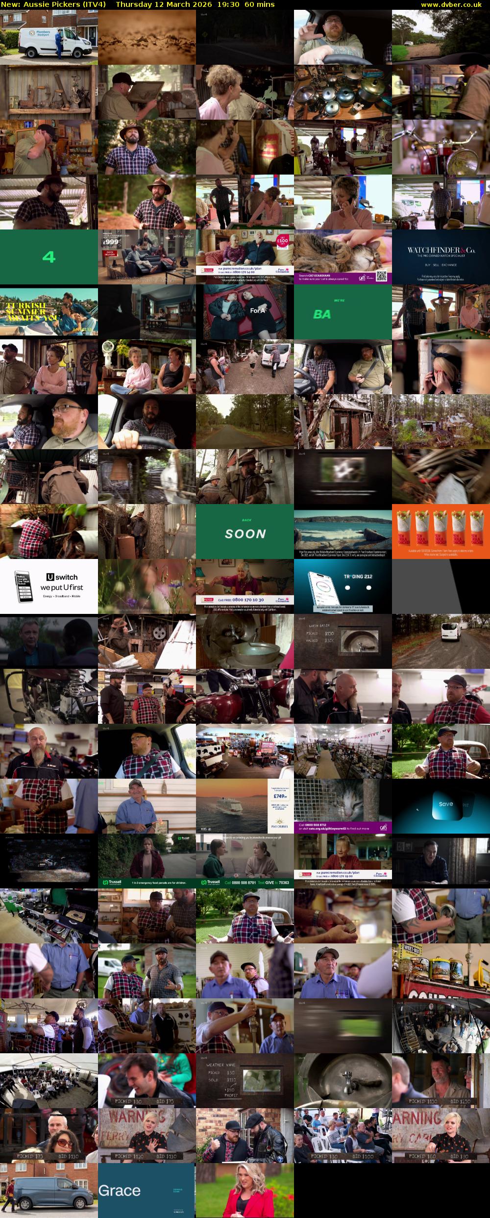Aussie Pickers (ITV4) Thursday 12 March 2026 19:30 - 20:30