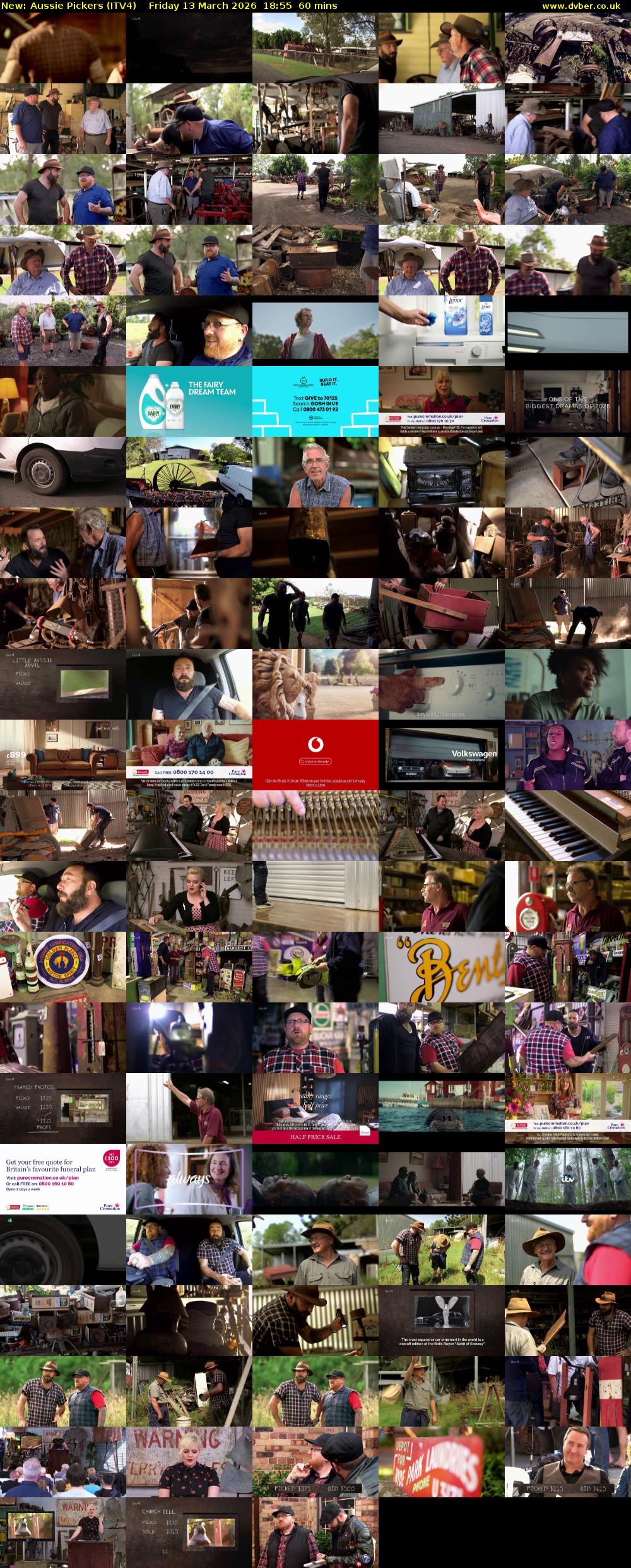 Aussie Pickers (ITV4) Friday 13 March 2026 18:55 - 19:55