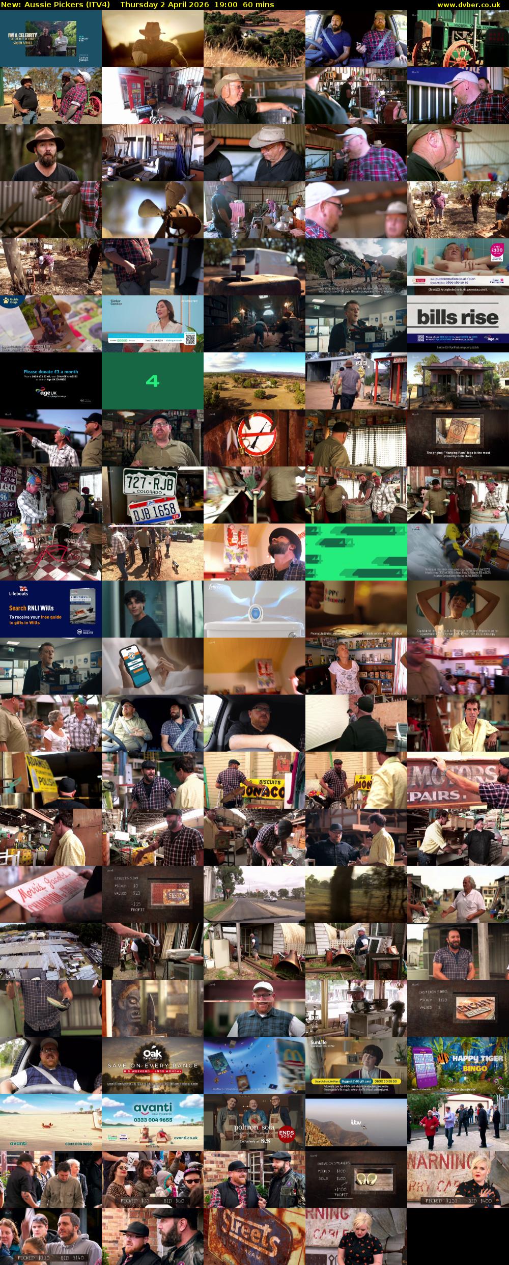 Aussie Pickers (ITV4) Thursday 2 April 2026 19:00 - 20:00