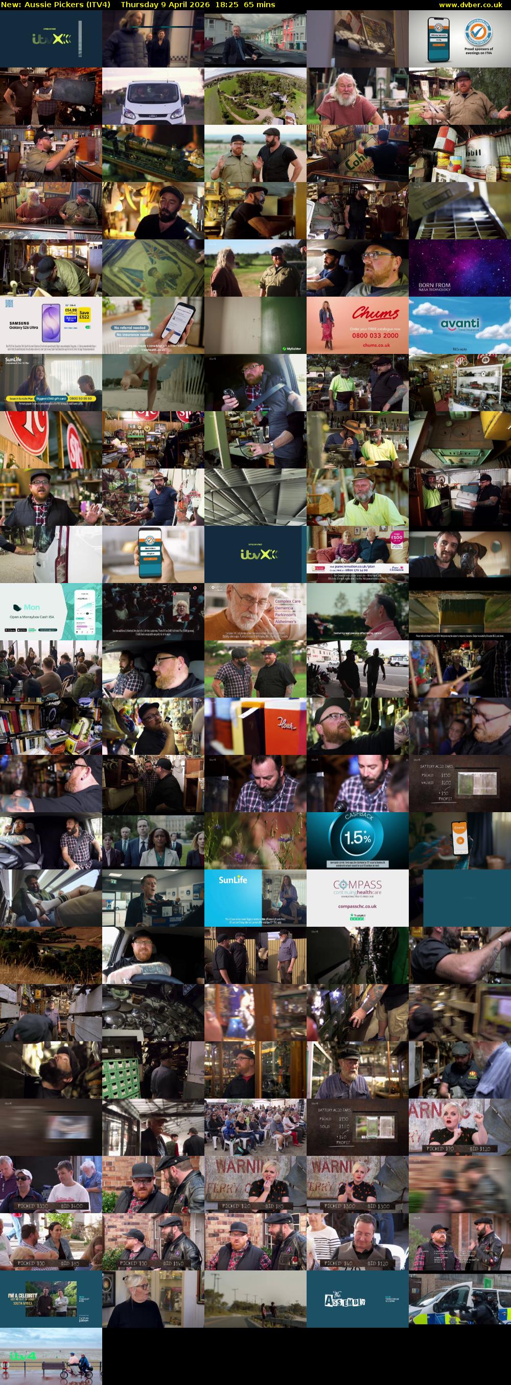 Aussie Pickers (ITV4) Thursday 9 April 2026 18:25 - 19:30