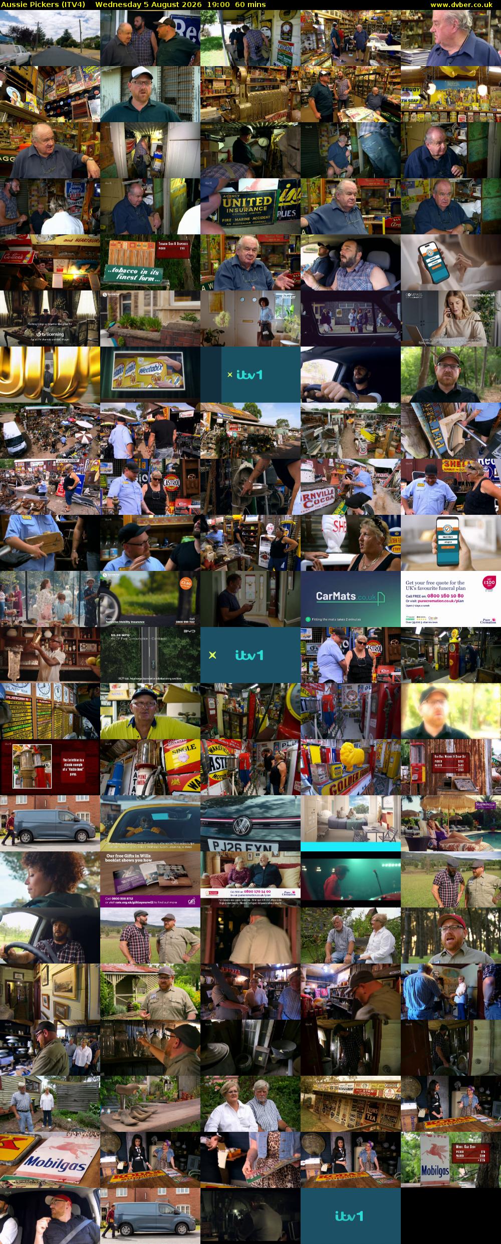 Aussie Pickers (ITV4) Wednesday 5 August 2026 19:00 - 20:00