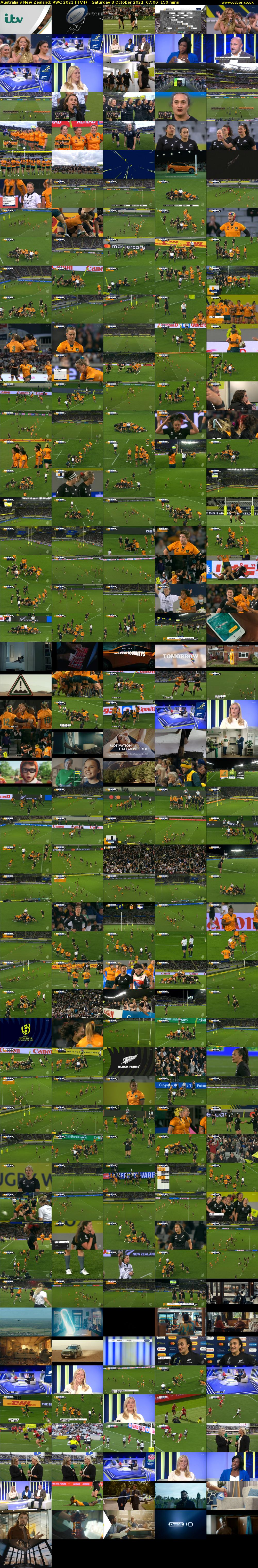 Australia v New Zealand: RWC 2021 (ITV4) Saturday 8 October 2022 07:00 - 09:30