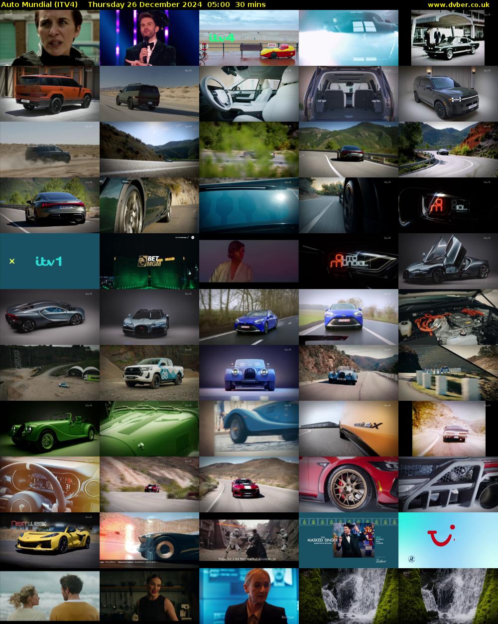 Auto Mundial (ITV4) Thursday 26 December 2024 05:00 - 05:30