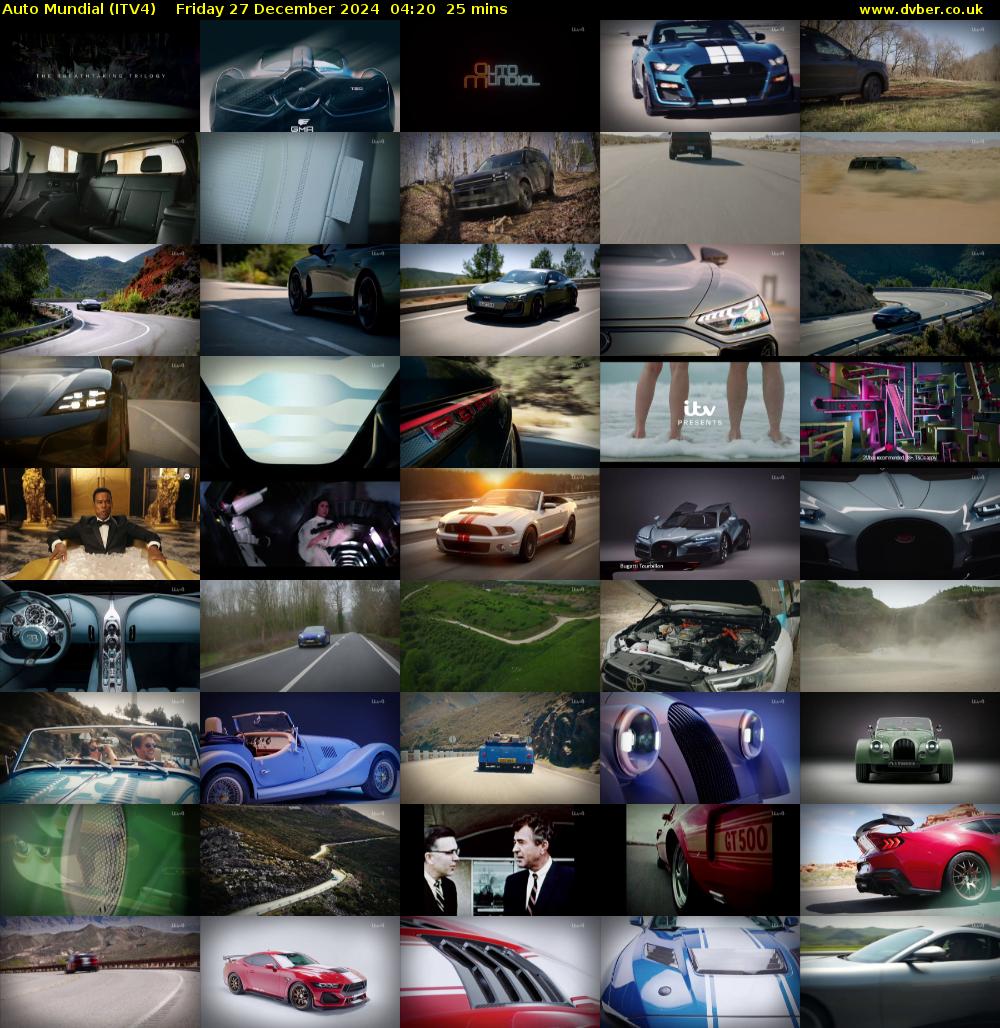 Auto Mundial (ITV4) Friday 27 December 2024 04:20 - 04:45