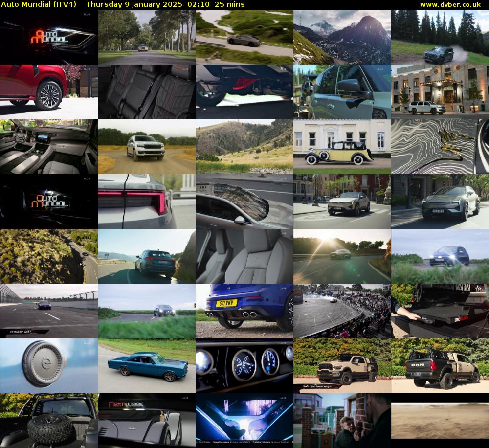 Auto Mundial (ITV4) Thursday 9 January 2025 02:10 - 02:35