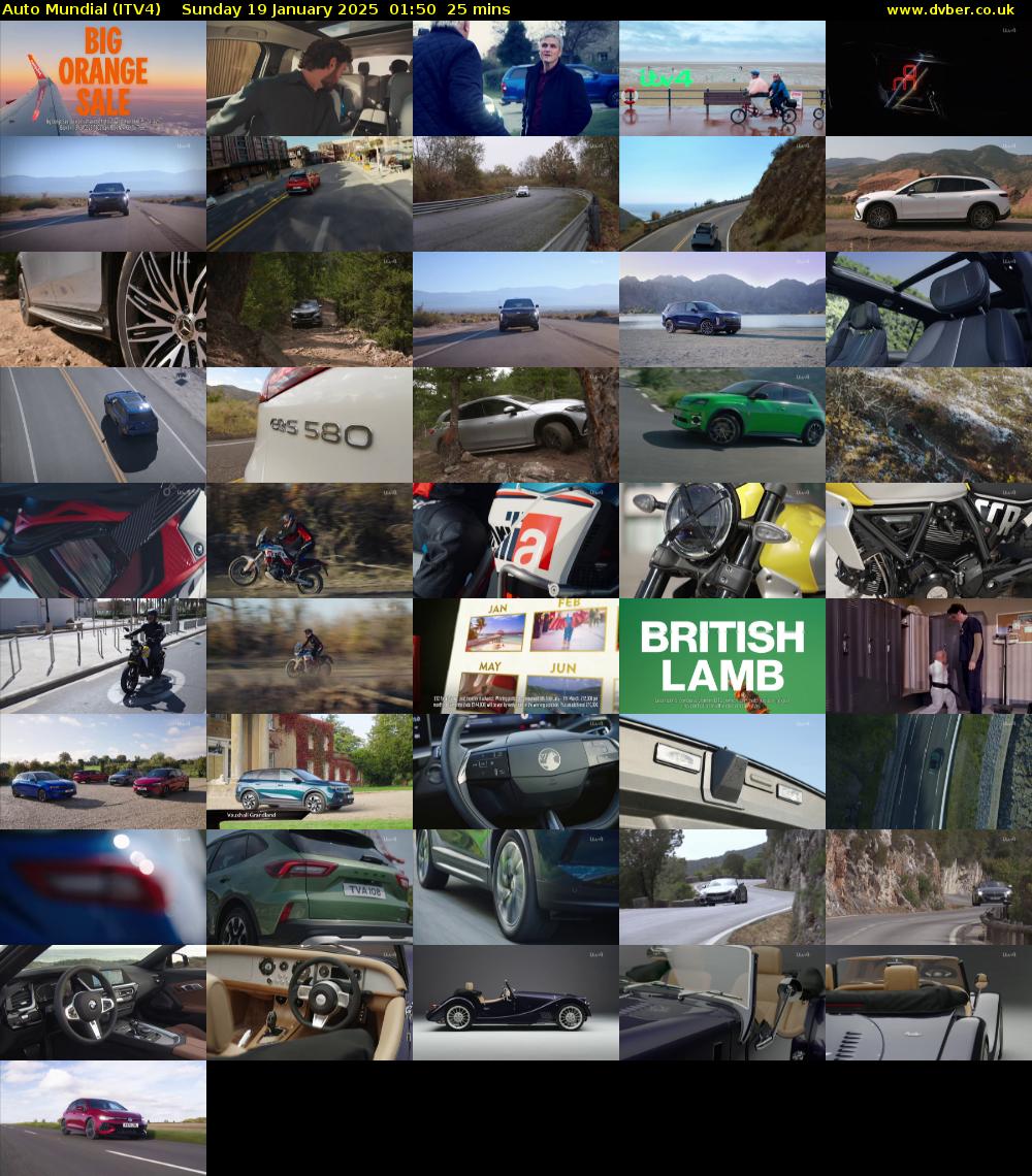 Auto Mundial (ITV4) Sunday 19 January 2025 01:50 - 02:15