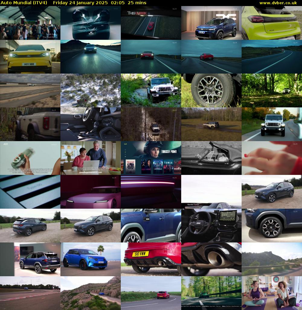 Auto Mundial (ITV4) Friday 24 January 2025 02:05 - 02:30