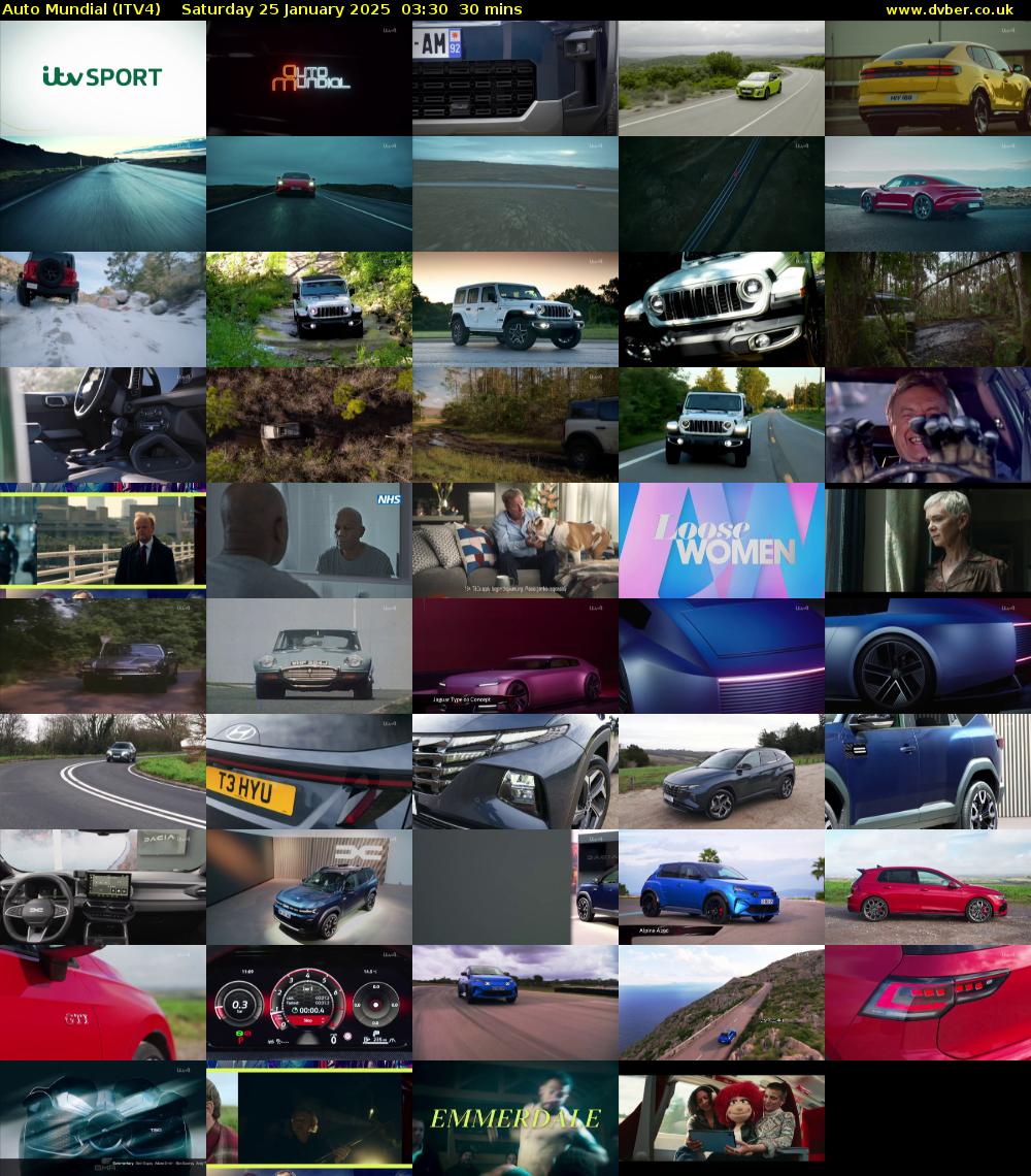 Auto Mundial (ITV4) Saturday 25 January 2025 03:30 - 04:00