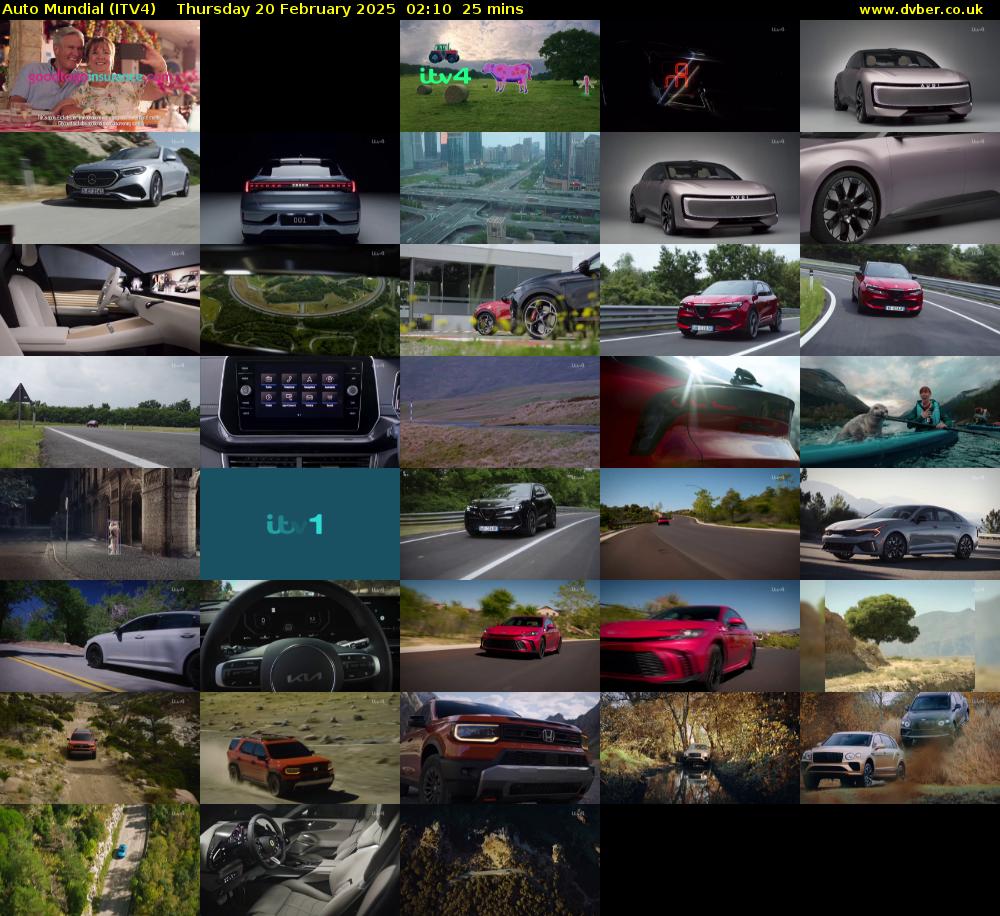 Auto Mundial (ITV4) Thursday 20 February 2025 02:10 - 02:35