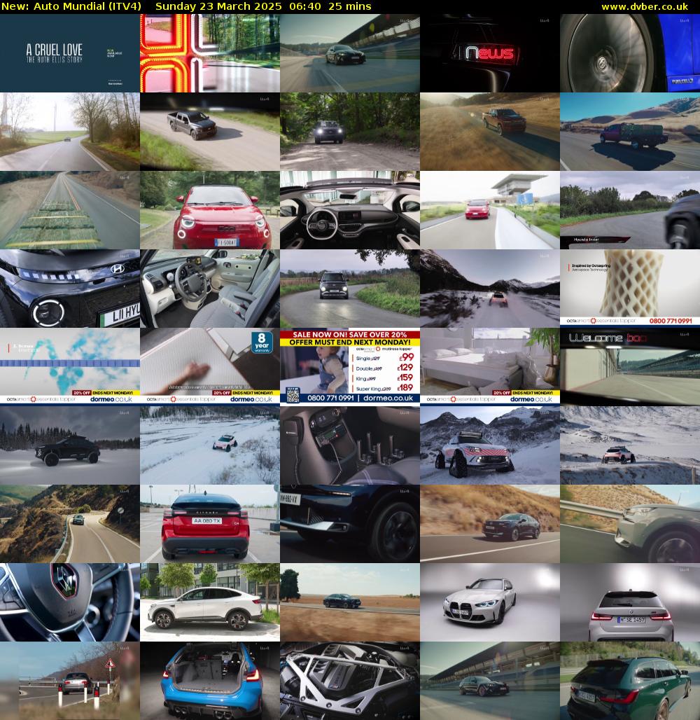 Auto Mundial (ITV4) Sunday 23 March 2025 06:40 - 07:05