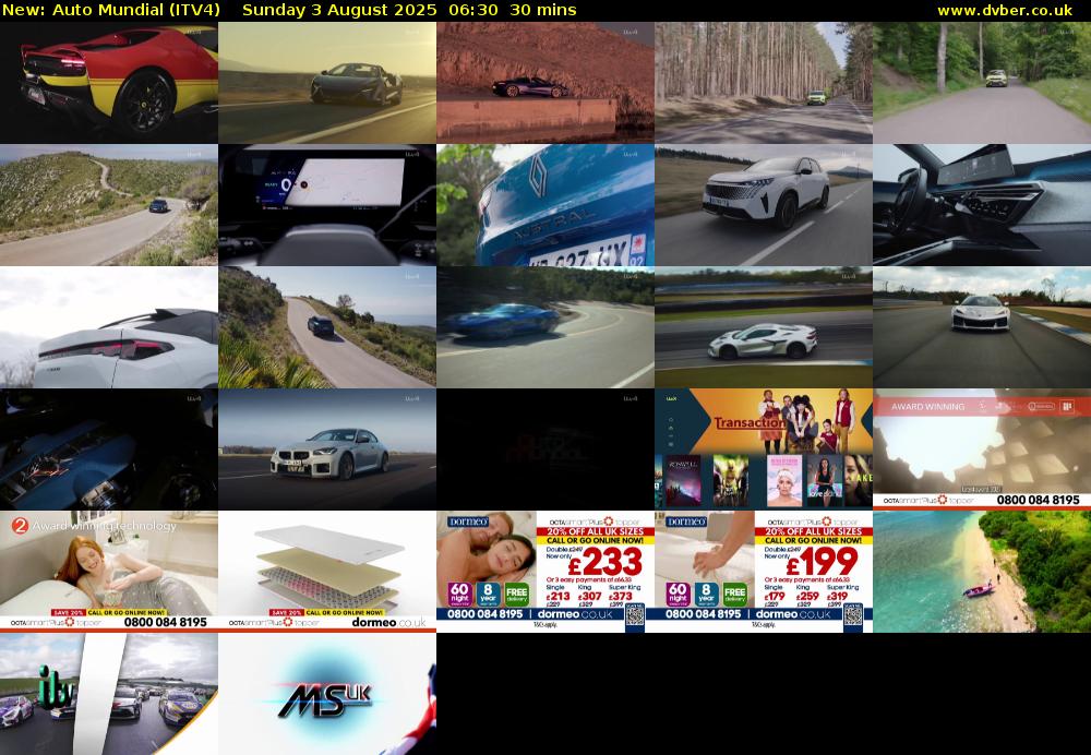 Auto Mundial (ITV4) Sunday 3 August 2025 06:30 - 07:00