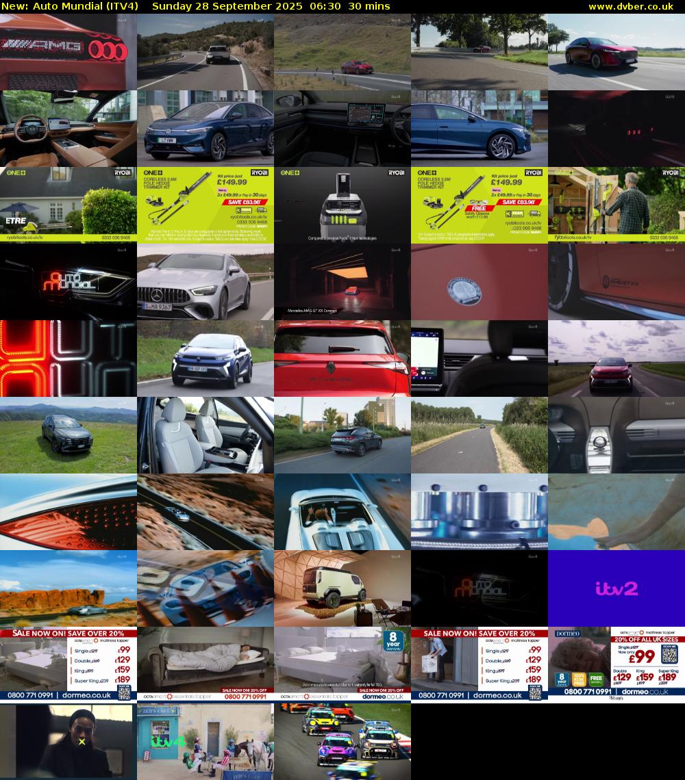 Auto Mundial (ITV4) Sunday 28 September 2025 06:30 - 07:00