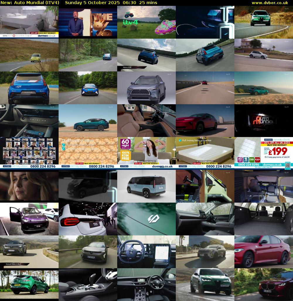 Auto Mundial (ITV4) Sunday 5 October 2025 06:30 - 06:55