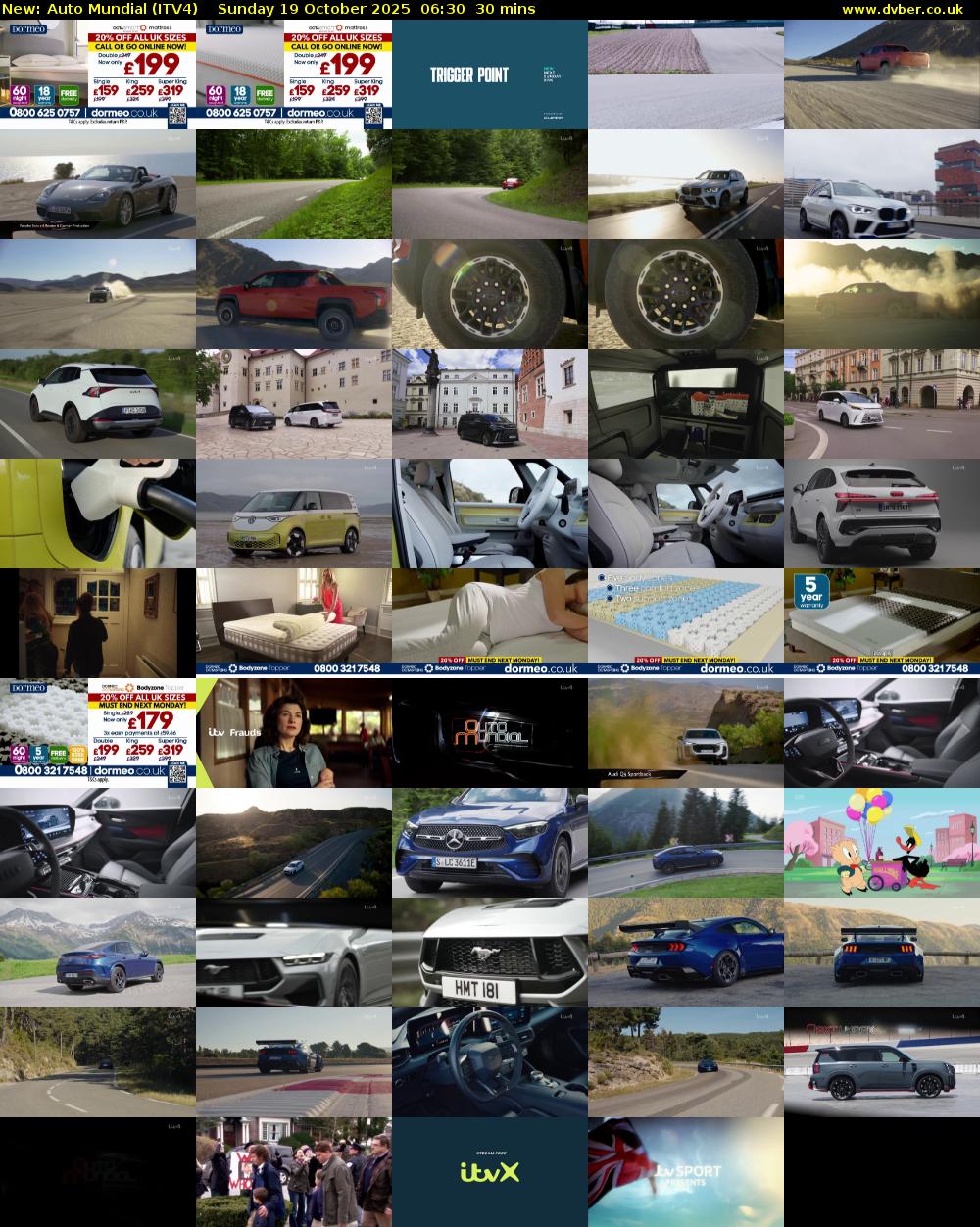 Auto Mundial (ITV4) Sunday 19 October 2025 06:30 - 07:00
