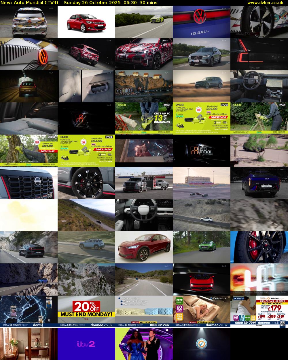 Auto Mundial (ITV4) Sunday 26 October 2025 06:30 - 07:00
