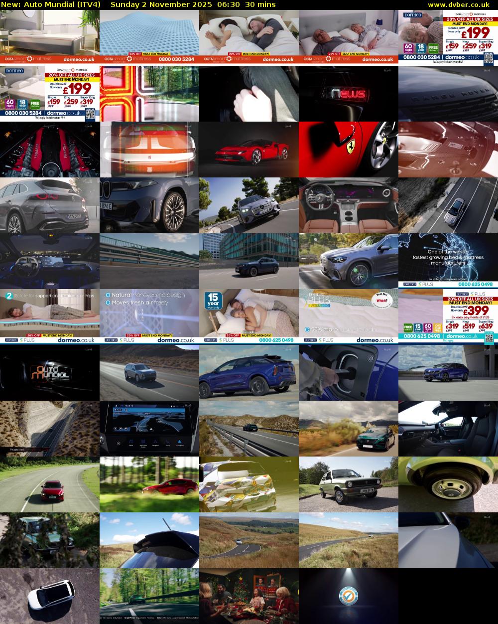 Auto Mundial (ITV4) Sunday 2 November 2025 06:30 - 07:00