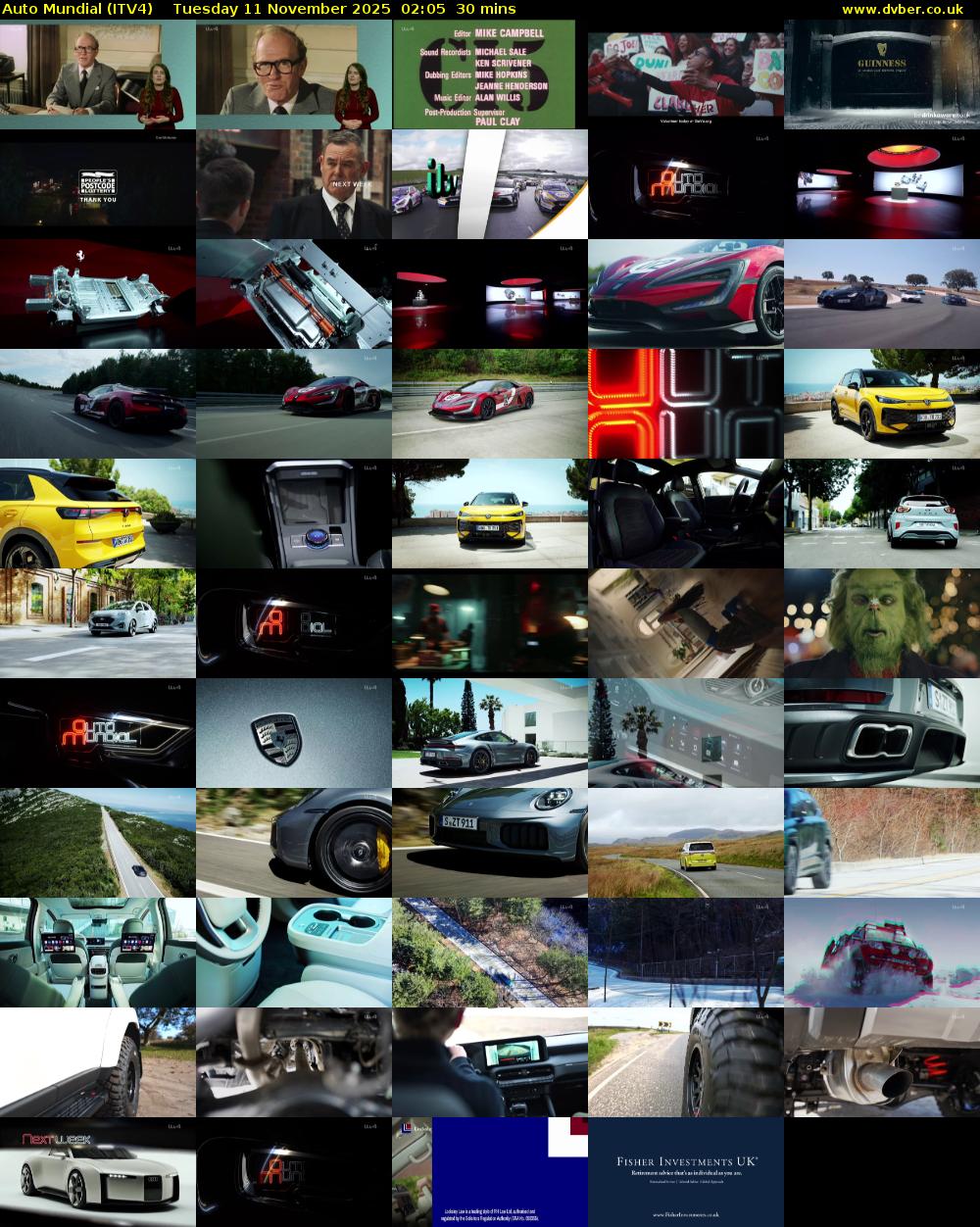 Auto Mundial (ITV4) Tuesday 11 November 2025 02:05 - 02:35