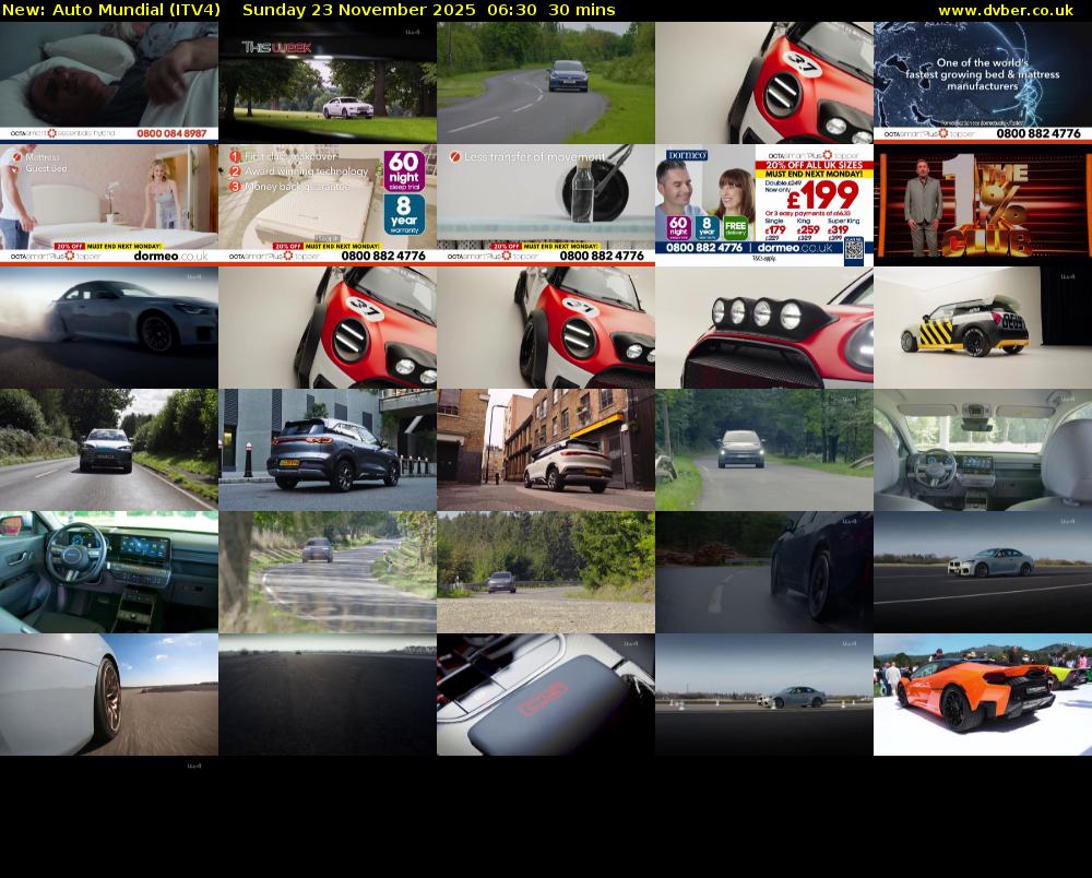 Auto Mundial (ITV4) Sunday 23 November 2025 06:30 - 07:00