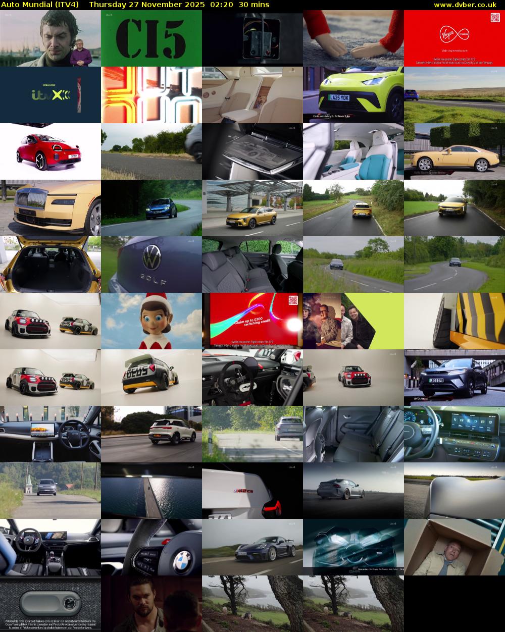 Auto Mundial (ITV4) Thursday 27 November 2025 02:20 - 02:50