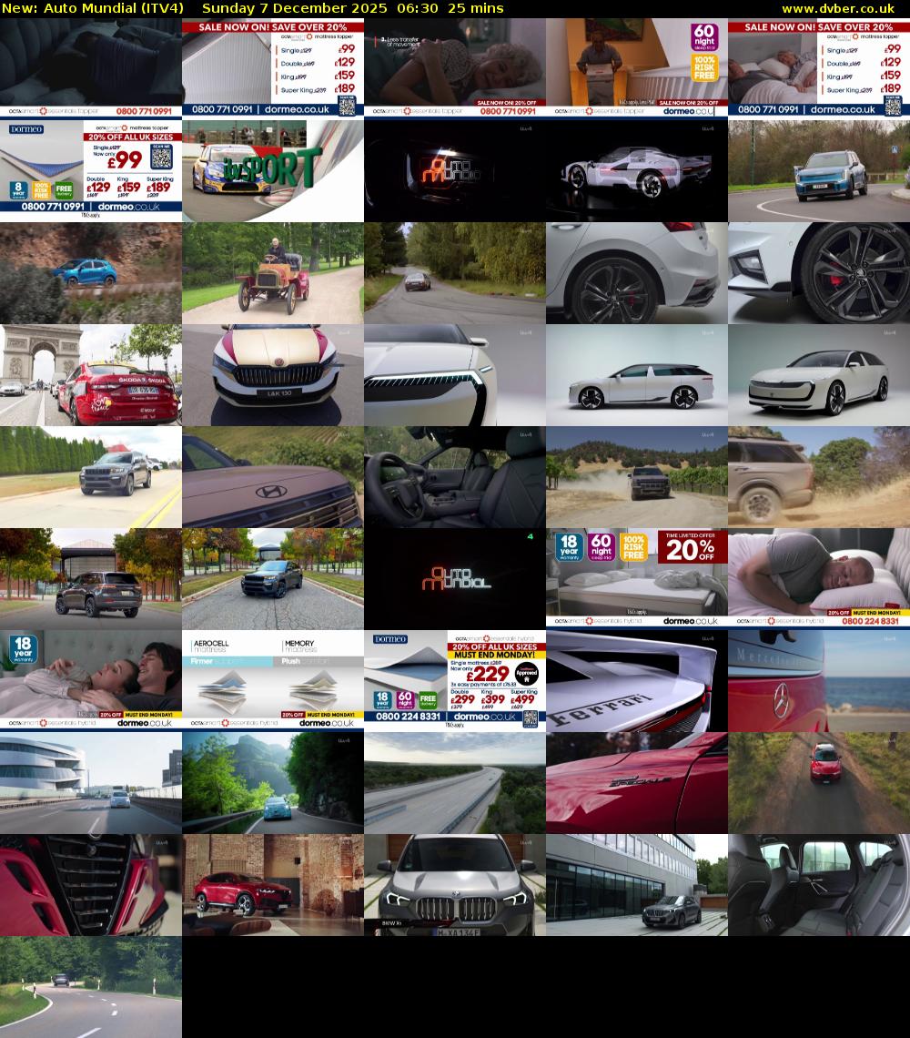 Auto Mundial (ITV4) Sunday 7 December 2025 06:30 - 06:55